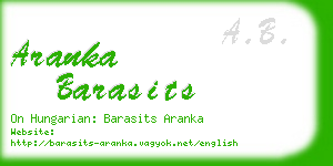 aranka barasits business card